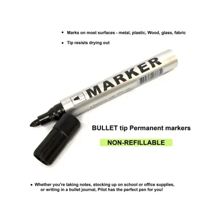 Permanent marker pen/ pentel pen/ non refillable blank ink