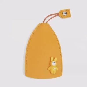 DOMPET POUCH Multifungsi Tempat Penyimpanan Earphone/Kabel Data/Charger/Dompet Gantungan Kunci Tarik Bahan Kulit Premium Cute Bag