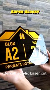 nomor rumah acrylicPremium modern minimalis tahan hujan dan panas matahari