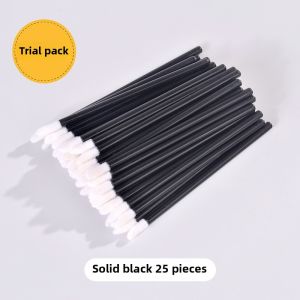 Portable Disposable Lip Brush Stick Color Lipstick Eyelash Cleaning Cotton Swab Velvet Texture Angle Mouth Red Lip Makeup Tool