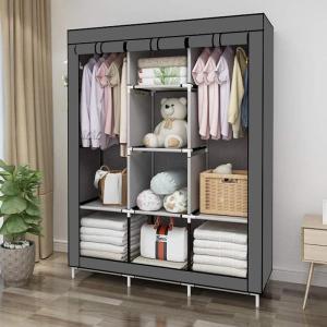 Modern Bedroom Simple Assembly Wardrobe Thickened Storage Cabinet Dustproof New Style Metal Material Cartoon Wardrobe