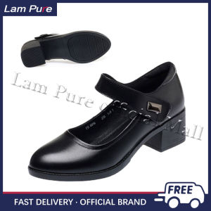 Lam Pure New School Shoes For Women Soft Leather Shoes High Heels Work Shoes Students Shoes Nurse Shoes For Women