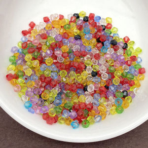 4MM Acrylic Diamond Beads Plastic Loose Beads DIY Stringing Material Jewelry Accessories Weighted Beginner Friendly