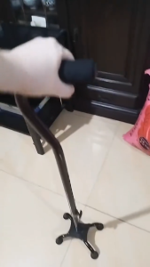 Adjustable Quad Walking Stick Lightweight Tungkod Stable Base Crutches for Elderly & Senior Adults