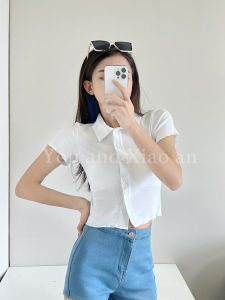 เสื้อโปโลคอโปโลแขนสั้นทรงเข้ารูปสำหรับผู้หญิง สไตล์ลำลอง แขนสั้น ผ่าหน้า คอโปโล แขนยาวปกติ ทรงเข้ารูป เสื้อคลุมกันหนาว