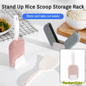 Automatic Foldable Rice Scoop For Easy Storage And Cleaning In Kitchen Organizer Shelf