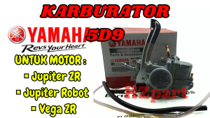 KARBURATOR VEGA ZR KODE-5D9 ASLI ORIGINAL YAMAHA JUPITER Z NEW ROBOT CARBU KARBU KUALITAS ORI YGP  .