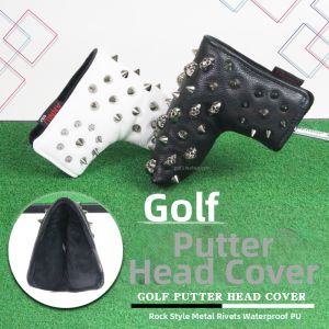 Stylish Studs Cool Skull Thick Fleece Waterproof Magnetic Golf Putter Cover