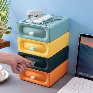Drawer type storage box multi-functional desktop box