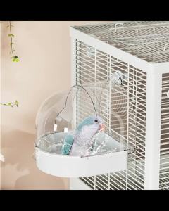 3 in 1 Multifunction Bird Bath for Cage Parakeet Bath Parakeet Bird Bath Bird Cage Bath for Feeding& Resting Acrylic Bathtub Box