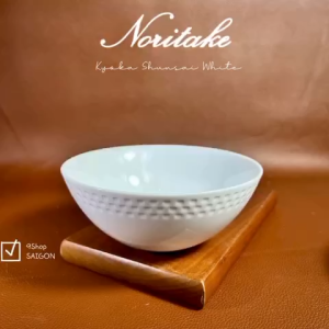 NORITAKE - Kyoka Shunsai White - 01 Chén/ Bát Cơm Trắng Sứ Xương Thấu Quang