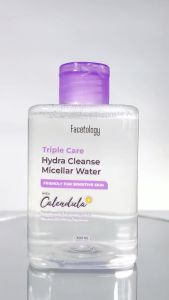 Facetology Triple Care Micellar Water Netto 300ml & 100ml - Hydra Cleanse - Acne Calm - Pembersih Makeup - Ratu Kosmetik Online
