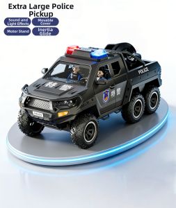 BABYSHOME | Children Large Armored Police Truck Toy Gift