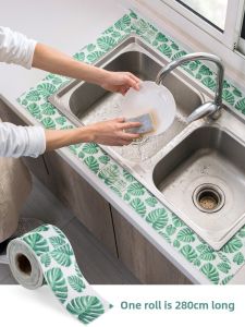 Waterproof Self-Adhesive Sink Stickers Moisture Absorbent Kitchen Bathroom Counter Top Waterproof Absorbent Stickers Home Decor