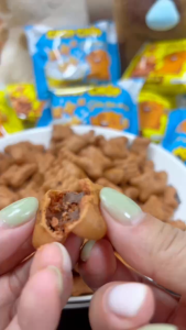 Bánh gấu chóp chóp nhân kem sữa/sôcôla ANKIE HEALTHY FOOD giòn ngon thơm ngậy ăn vặt tuổi thơ