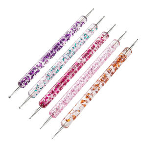 5pcs/Set Double-Ended Nail Art Pen Dotting Decoration Tools for Professional And Home Use