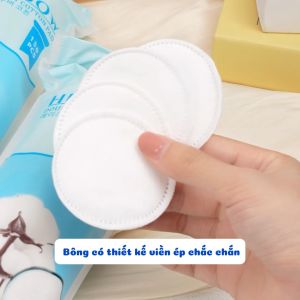 Set Bông Tẩy Trang HUNFSOW Cotton 150 Miếng Siêu Thấm Hút Mềm Mại Thiết Kế 3 Lớp Làm Sạch Hiệu Quả Nhanh Chóng