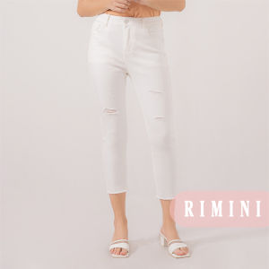 RIMINI - Celana Jeans Putih Skinny Wanita Ripped Import Premium Size 26-33 - Carlyn Pants 5091-1