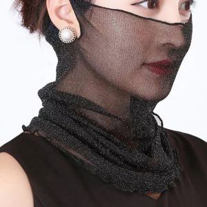 Chiffon Summer Neck Collar Scarf Ladies Face Cover Masks Silk Bib Sunscreen Variety Sun Protection Circle Scarf Mesh Headband