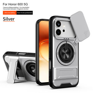 szhaiyu | Magnetic for Honor 600 Pro Honor 600 Lite Phone Case Cover Rotatable Slide Camera Protection Ring Stand Shockproof Capa Funda