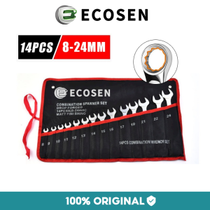 ECOSEN Kunci Ring Pas 8-24mm 14 pcsSpanner set Full Set Kunci Ring Pas Perkakas