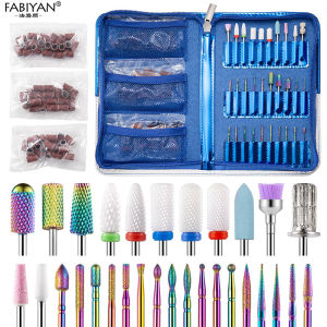 30Pcs Nail Drill Bits Diamond Ceramic Tungsten Steel Nail Grinding Heads Electric Nail File Bits Dead Skin Remover Nail Remover Nail Polisher Accessories With Nail Sanding Band Grinding Ring