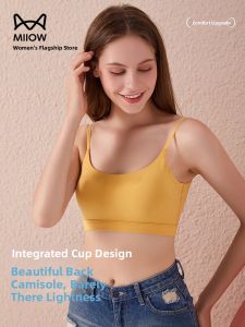 MiiOW | Womens Modal Tank Top With Chest Pad Backless Design High Elasticity Short Style Inner Wear Outer Wear Summer 2025 Fashion