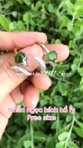 Nhẫn hồ ly ngọc bích freesize