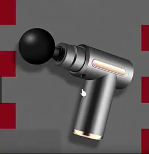 Mini Smart Fascia Gun Portable Muscle Massage Gun 4 Heads Rechargeable Silent Deep Tissue Massager