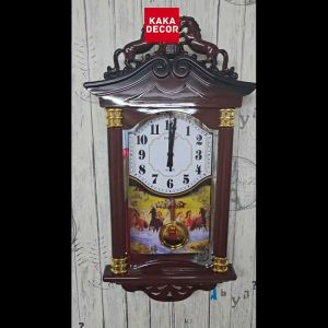 Đồng hồ treo tường quả lắc có nhạc chuông điểm mỗi giờ cao cấp độc đáo đồng hồ phong thủy con ngựa mã đáo thành công