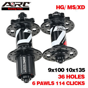 ARC 36 Holes Disc Brake Mountain Bike Hub Front 9x100 Rear 10x135 Bike Bicycle Hub 6 Pawls HG Micro Spline Sram XD 8 9 10 11 12V