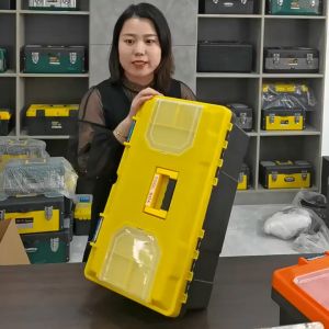 กล่องเครื่องมือช่าง 3 ขนาด สีดำ/เหลือง มีถาดบนทุกกล่อง มีสินค้าในไทยพร้อมส่ง