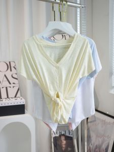 เสื้อยืดคอกลมแขนสั้นทรงหลวมสำหรับผู้หญิงในช่วงฤดูร้อน วัสดุไนลอนและยางยืด ทรงหลวม สำหรับออกกำลังกาย โยคะ วิ่ง ฟิตเนส