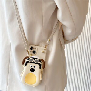 Cute Doggie Coin Purse Crossbody Phone Case for Opporeno15 14 13 12pro 11 Cartoon Protective Shell for Women Environmentally Friendly