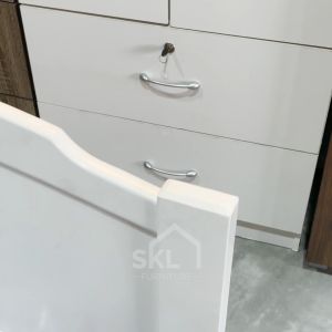 SKL Furniture ETHAN Solid Wooded Single Bedframe (Full White)