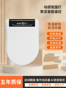 Smart Toilet Seat Cover Z5 Automatic Flip Flush Dry Heat Ring Circle Japanese Style Home Use Bathroom Ceramic Intelligent Toilet Lid