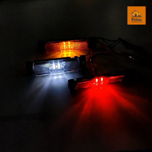 1ชิ้น ไฟสัญญาณ LED 24V พร้อมสะท้อนแสง ไฟให้สัญญาณรถบรรทุก รถพ่วง หรือรุ่นทั่วไป (Gary)