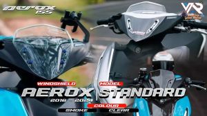 VISOR AEROX OLD NEW 155 STANDAR BENING WINSIL WINDSHIELD WIND SHIELD YAMAHA SUPER TEBAL 3MM PNP