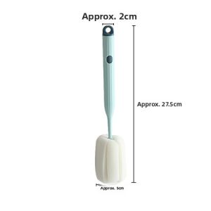 Kitchen Long Handle Sponge Cleaning Brush Cup Washer Bottle Cleaner Crevice Stain Remover Tea Stain No Dead Angle