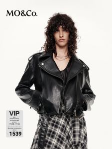 MO&Co. | Rock Style PU Leather Biker Jacket