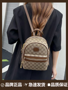 กระเป๋าเป้สะพายหลังหนังแท้แฟชั่นวินเทจสำหรับผู้หญิง กระเป๋าใส่หนังสือเดินทางแบบเบาๆ กระเป๋าสะพายไหล่สองข้างขนาดเล็ก กระเป๋าสะพายลำลองแบบยูนิเซ็กซ์