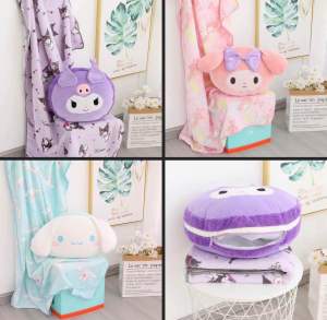 Pillow and blanket Kuromi Cinnamoroll My melody
