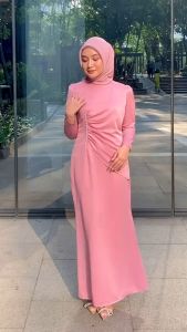 Diva Dress Satin Silk Polos: Baju Couple Kondangan & Bridesmaid Wisuda