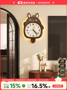 Meisda 2025 New Retro Creative Decorative Wall Clock for Living Room Acrylic Material Animal Pattern Battery Powered Clock
