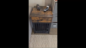 Dog Crate with Drawer Wooden Dog Kennel Furniture Dog House Heavy Duty Indoor Pet Crate End Table Extra Strong Dog House with Storage and Chew Resistance for Small Dog