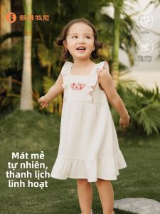 Wismorni | Breathable Bamboo Fiber Girls Vest Dress Summer