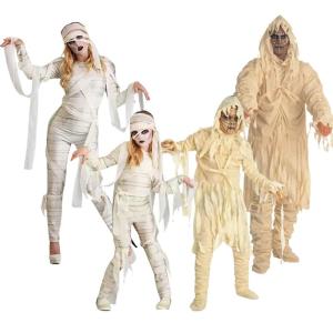 Adult Male Mummy Zombie Costume Party Outfit Halloween Female Zombie Death God Dress up Parent Child Event Performance Apparel