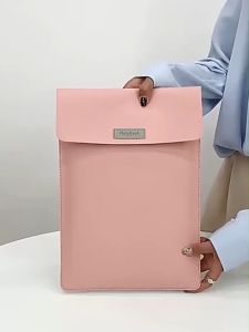 15.6 Inch Laptop Bag Case PU Leather Magnet Flip Sleeve Charger Bag Protective Cover Case For Macbook Air Ipad Pro Ultra-Thin Tablet