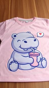 Baju Kaos Distro Anak Laki-Laki Karakter Hippo Haus Lucu Import Usia 1 - 10 Tahun - Hypelane - DTF