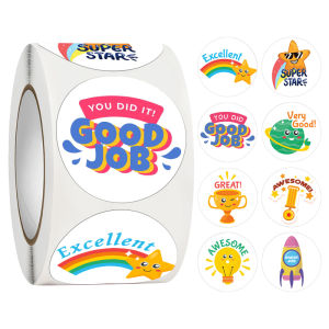 Reward Stickers for Children Cute Award Cup Nursery Praise Gifts Decorative Sealing Stickers 500 Pieces per Roll